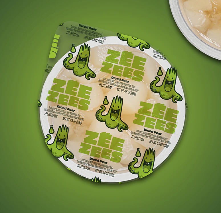 Zee Zees, Fruit Cup, Diced Pears, I/W, 4.5oz